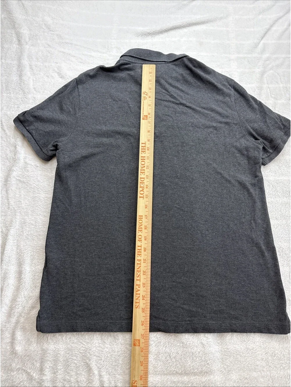 Lacoste Polo Shirt Mens XL Gray Slim Fit Crocodile Logo Cotton Knit